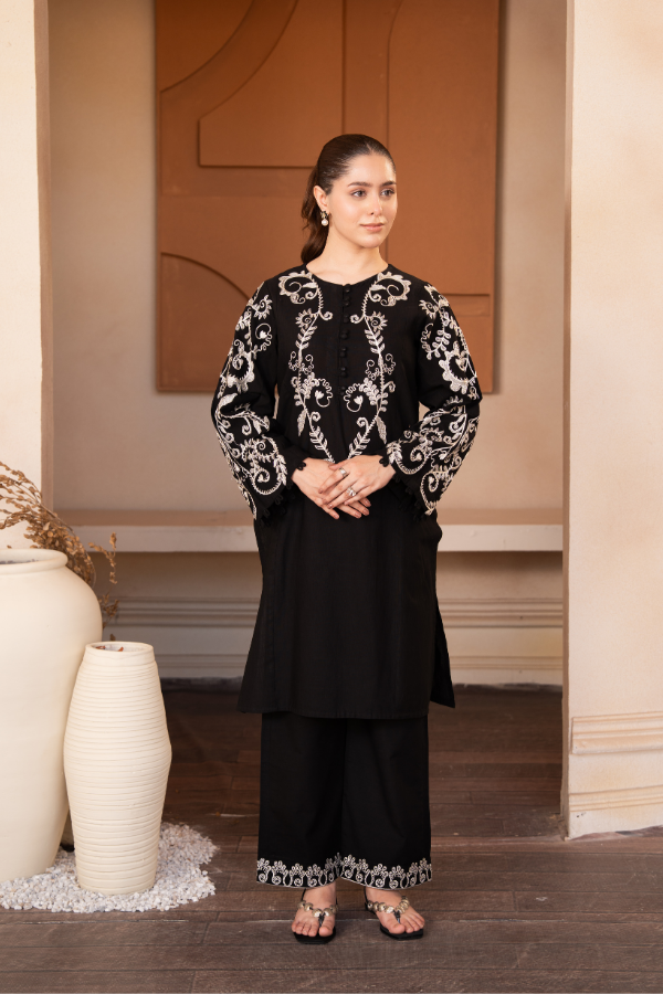 Tanabana fabrics 2 Piece - Embroidered Khaddar Suit - AEK - 01