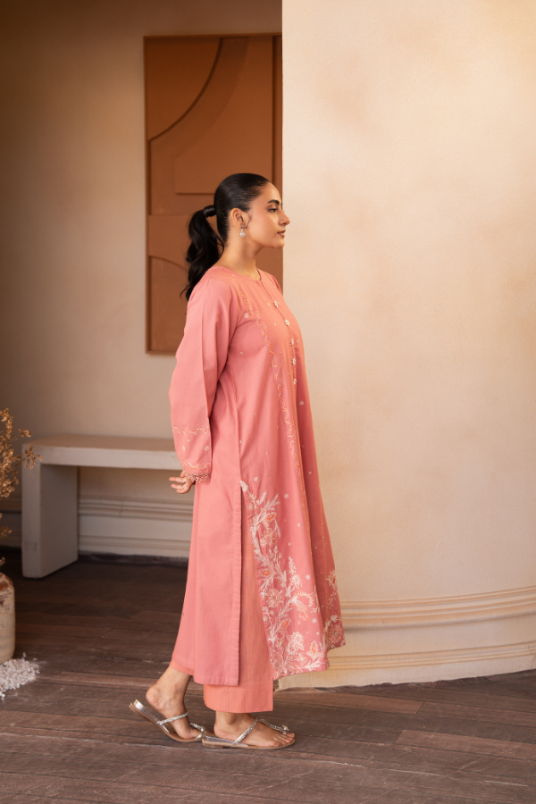 Tanabana Fabrics 2 Piece - Embroidered Khaddar Suit - AEK - 06
