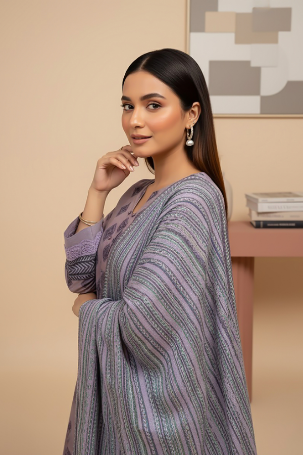 Tanabana fabrics 3 Piece - Printed Premium Khaddar - V5 - 08