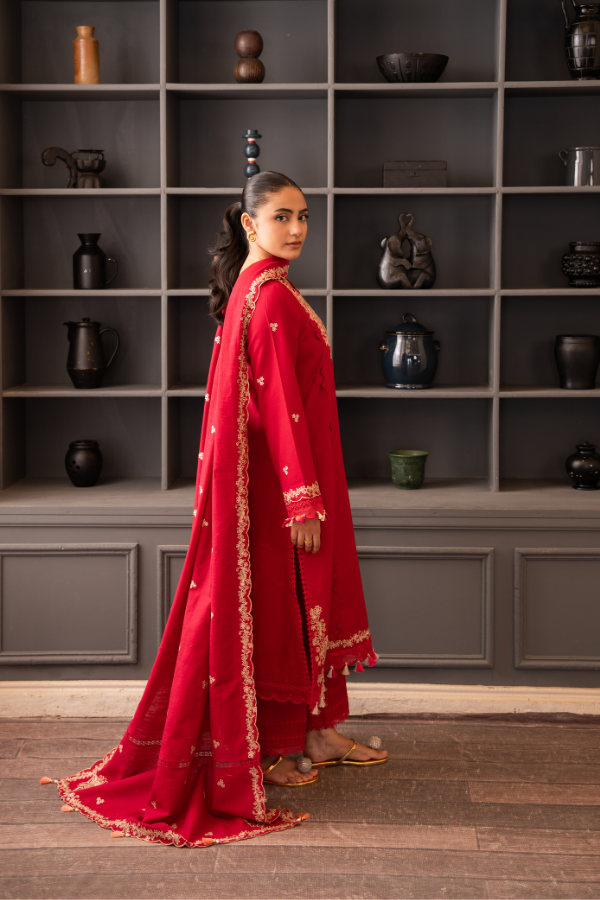 Tanabana fabrics-3 Piece - Embroidered Khaddar - V7 - 06