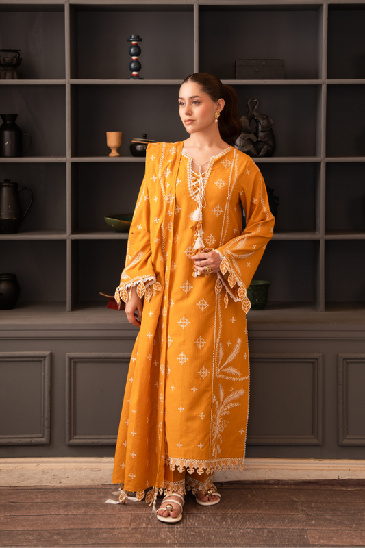 Tanabana-3 Piece - Embroidered Khaddar - V7 - 02
