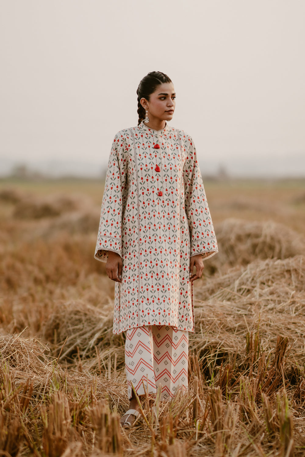 Tanabana Fabrics 2 Piece - Printed Stitched Khaddar Suit - NG-09
