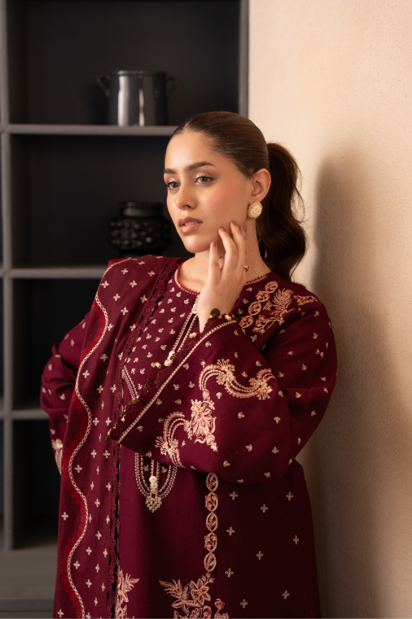 Tanabana fabrics-3 Piece - Embroidered Khaddar - V7 - 10