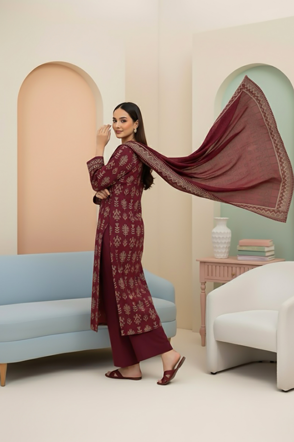 Tanabana fabrics 3 Piece - Printed Premium Khaddar - V5 - 02