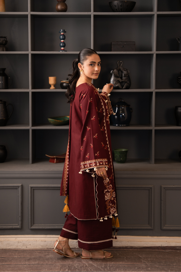 Tanabana fabrics-3 Piece - Embroidered Khaddar - V7 - 07