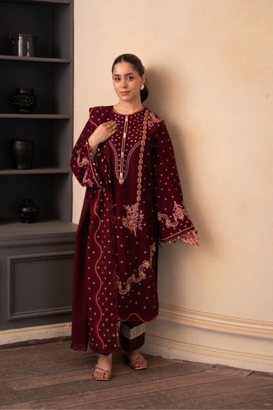 Tanabana fabrics-3 Piece - Embroidered Khaddar - V7 - 10