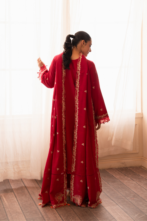 Tanabana fabrics-3 Piece - Embroidered Khaddar - V7 - 06