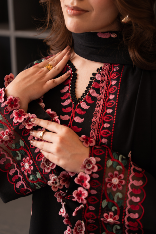 Tanabana fabrics-3 Piece - Embroidered Khaddar - V7 - 03