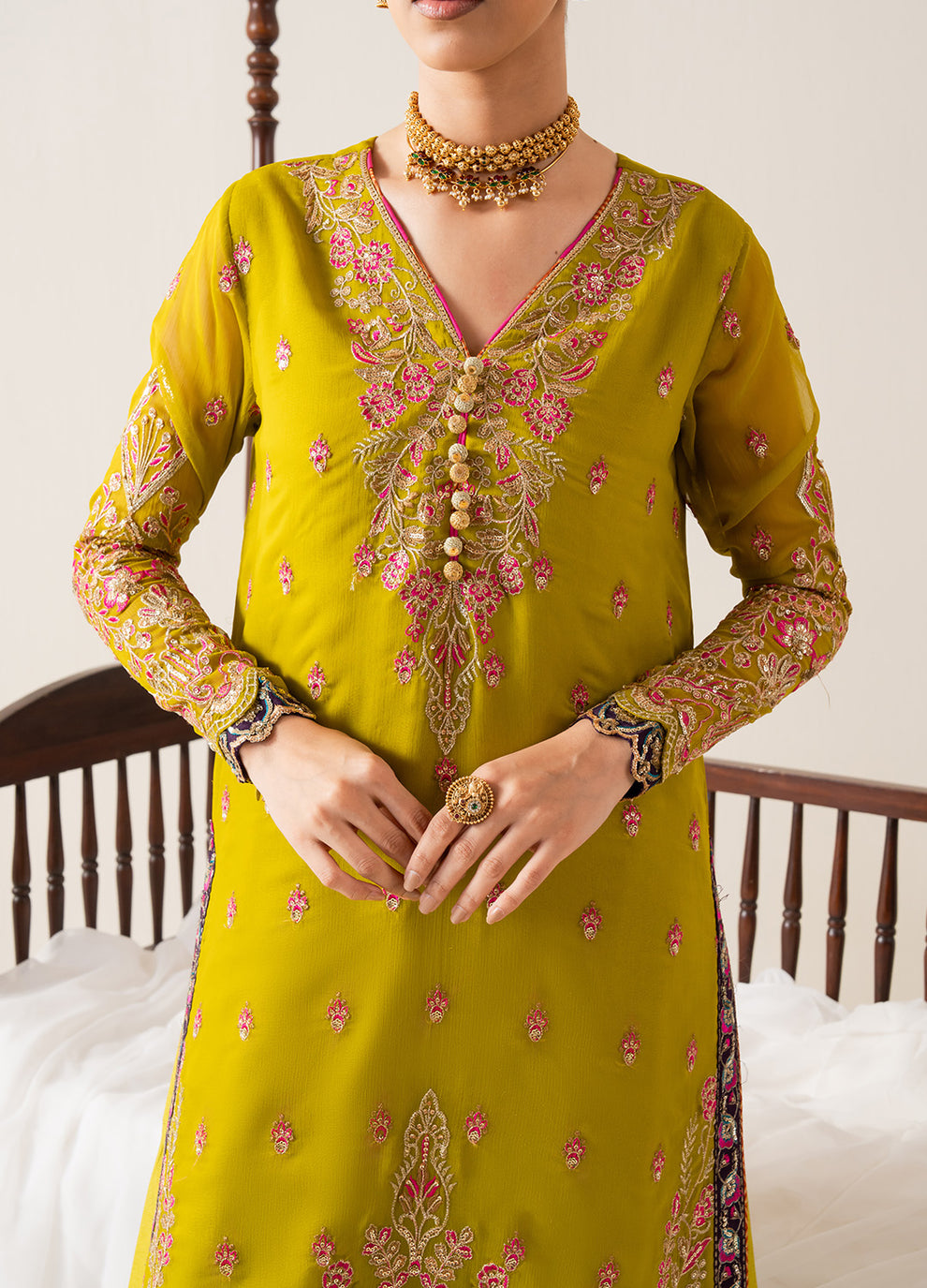 Maryum n Maria embroidered chiffon 3 piece